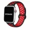 Apple Watch lélegző szilikon óraszíj /fekete-piros/ 44/45/46/49 mm