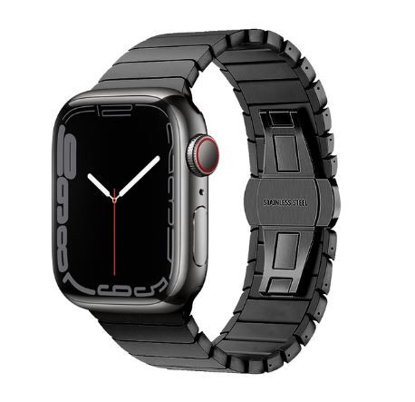 Apple Watch nagy láncszemes fém óraszíj /fekete/ 42/44/45/49 mm