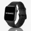Apple Watch karbonszálas bőróraszíj - fekete - narancs varrás 44/45/46/49 mm