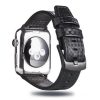 Apple Watch karbonszálas bőróraszíj - fekete - fekete varrás 38/40/41 mm