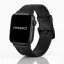Apple Watch karbonszálas bőróraszíj - fekete - fekete varrás 40/41 és 42mm