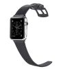 Apple Watch karbonszálas bőróraszíj - fekete - fekete varrás 38/40/41 mm