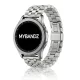 MYBANDZ Pearlmaster láncszemes fém óraszíj / ezüst / 22mm