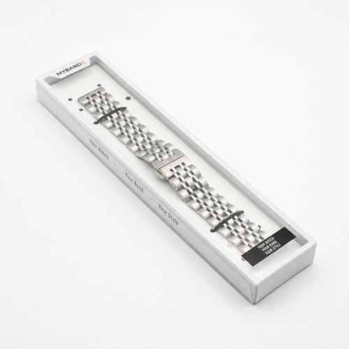 MYBANDZ Jubilee láncszemes fém óraszíj / ezüst / 22mm