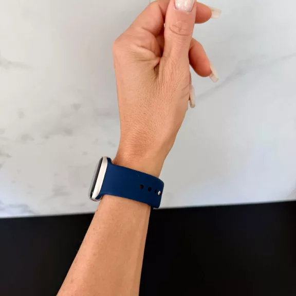 Apple Watch szilikon óraszíj gömb csattal /éjkék/ 40/41 és 42mm