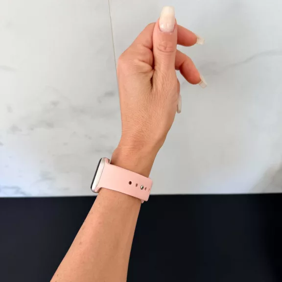Apple Watch szilikon óraszíj gömb csattal /púder/ 40/41 és 42mm