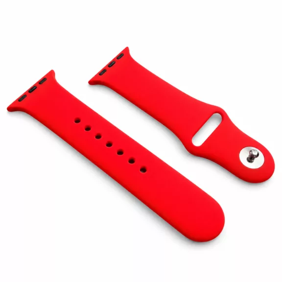 Apple Watch szilikon óraszíj gömb csattal /piros/ 40/41 és 42mm