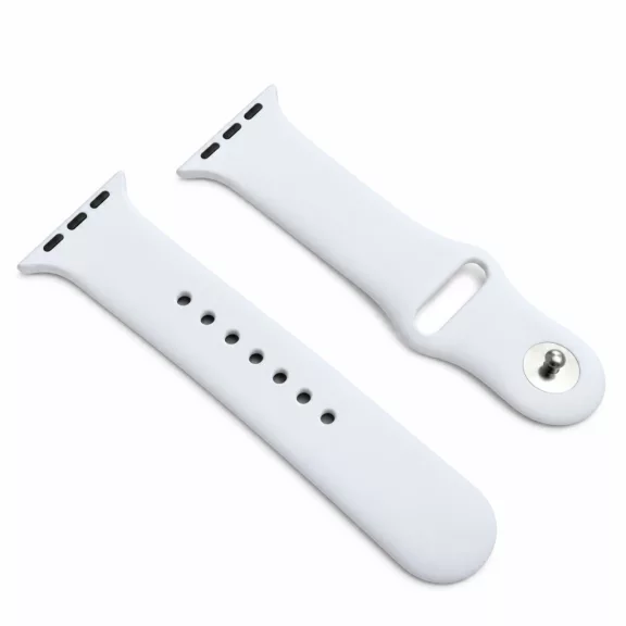 Apple Watch szilikon óraszíj gömb csattal /fehér/ 44/45/46/49 mm