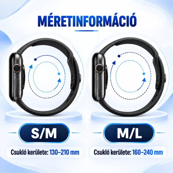 Apple Watch szilikon óraszíj gömb csattal /kék/ 44/45/46/49 mm