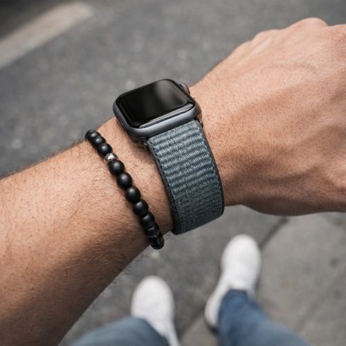 Apple Watch rugalmas szövet óraszíj /viharszürke/ 44/45/46/49 mm