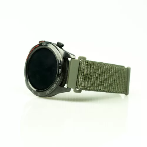 MYBANDZ Tépőzáras rugalmas szövet óraszíj / khaki / 22mm