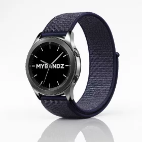   MYBANDZ Tépőzáras rugalmas szövet óraszíj / éjkék / 20mm
