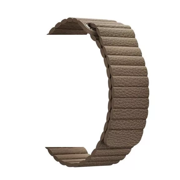 Apple Watch mágneses bőróraszíj /barna/ 44/45/46/49 mm