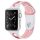 Apple Watch szilikon óraszíj /fehér-pink/ 38/40/41 mm