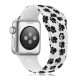 Apple Watch szilikon óraszíj /fehér-tappancsos/ 38/40/41 mm