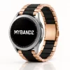 MYBANDZ Klasszikus fém óraszíj - rosegold-fekete/ 20mm