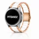 MYBANDZ Klasszikus fém óraszíj - rosegold-fehér/ 22mm