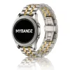 MYBANDZ Pearlmaster láncszemes fém óraszíj - ezüst-arany/ 22mm