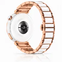 MYBANDZ Grace fém óraszíj /rosegold-fehér/ 18mm