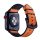 Apple Watch kívül bőr belül szilikon óraszíj /őzbarna/ 38/40/41 mm