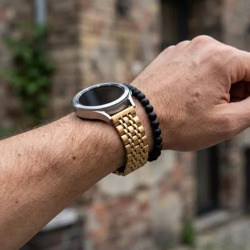 MYBANDZ Jubilee láncszemes fém óraszíj - rosegold/ 20mm