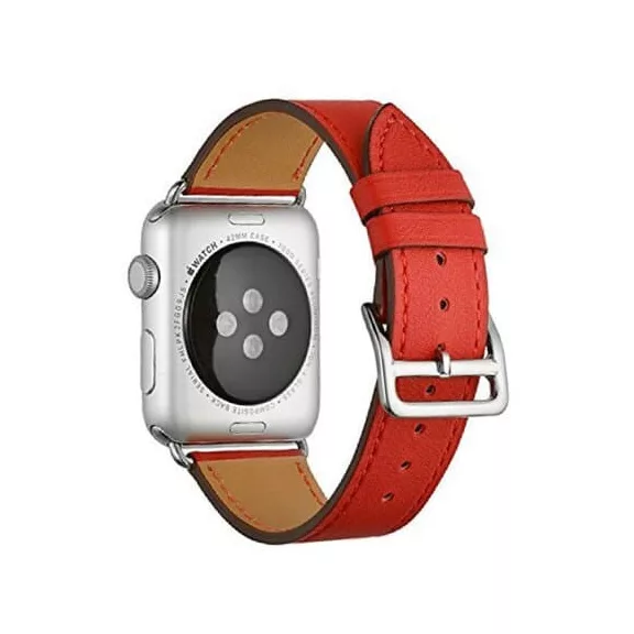 Apple Watch bőróraszíj /piros/ 40/41 és 42mm