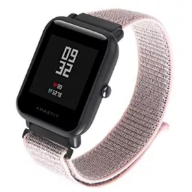   MYBANDZ Tépőzáras rugalmas szövet óraszíj / pink-homok / 20mm