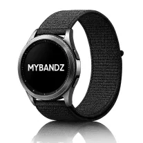  MYBANDZ Tépőzáras rugalmas szövet óraszíj / fekete / 22mm