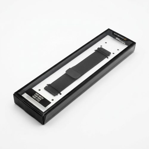 MYBANDZ Milánói fém óraszíj / fekete / 22mm