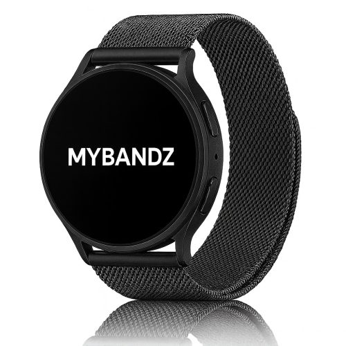 MYBANDZ Milánói fém óraszíj / fekete / 22mm