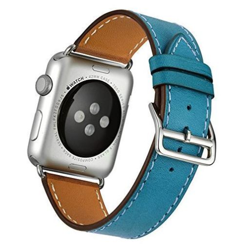 Apple Watch bőróraszíj /kék/ 42/44/45/49 mm