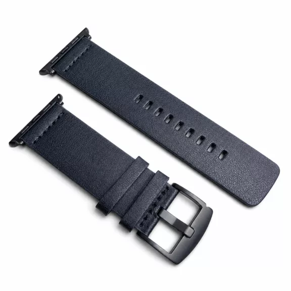 Apple Watch UrbanLeather bőróraszíj / fekete - fekete csattal / 44/45/46/49 mm