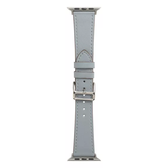 Apple Watch bőróraszíj /világos szürke/ 44/45/46/49 mm