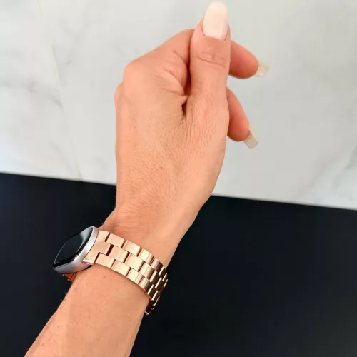 Xiaomi Smart Band 8/9/10-Klasszikus fém óraszíj/rosegold