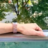 Xiaomi Smart Band 8/9/10-Klasszikus fém óraszíj/pink-arany