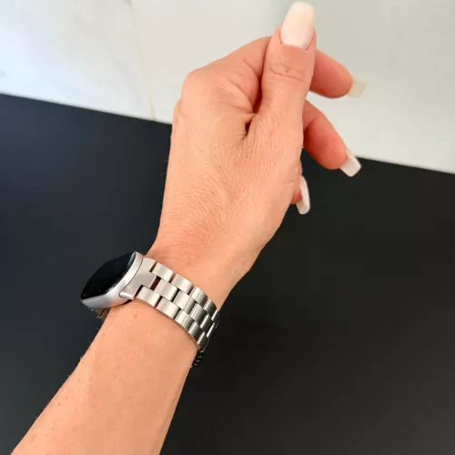 Xiaomi Smart Band 8/9/10-Klasszikus fém óraszíj/ezüst