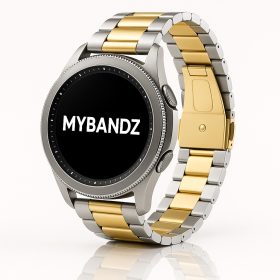 MYBANDZ Klasszikus fém óraszíj - ezüst-arany/ 18mm