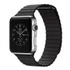 Apple Watch mágneses bőróraszíj /fekete/ 44/45/46/49 mm
