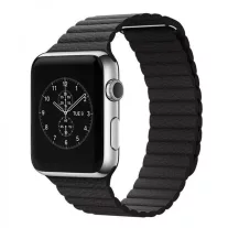 Apple Watch mágneses bőróraszíj /fekete/ 44/45/46/49 mm