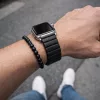 Apple Watch mágneses bőróraszíj /fekete/ 44/45/46/49 mm