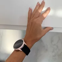 MYBANDZ Litchi mágneses szilikon óraszíj /fekete/ 18mm