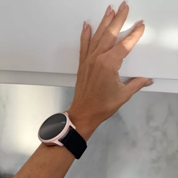 MYBANDZ Litchi mágneses szilikon óraszíj /fekete/ 18mm