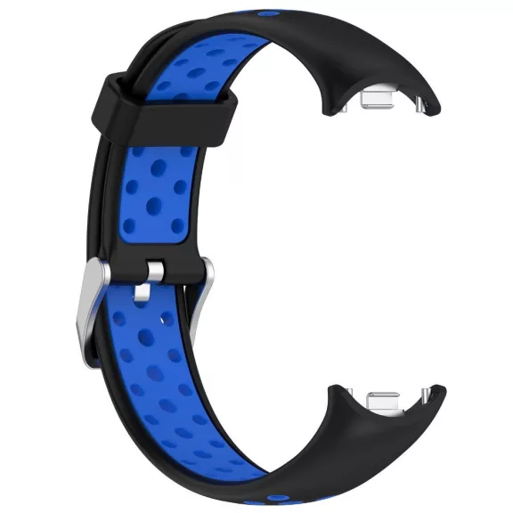 Xiaomi Smart Band 8/9/10-Lélegző szilikon óraszíj/fekete-kék
