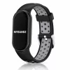 Xiaomi Smart Band 8/9/10-Lélegző szilikon óraszíj/fekete-szürke