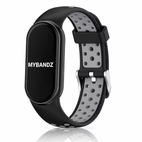   Xiaomi Smart Band 8/9/10-Lélegző szilikon óraszíj/fekete-szürke