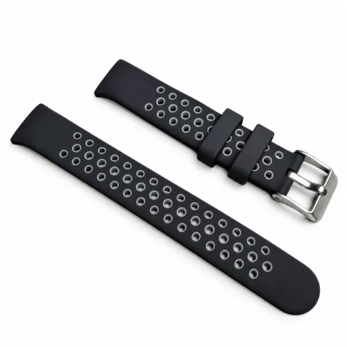 Xiaomi Smart Band 8/9/10-Lélegző szilikon óraszíj/fekete-szürke