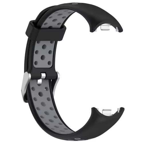 Xiaomi Smart Band 8/9/10-Lélegző szilikon óraszíj/fekete-szürke