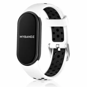   Xiaomi Smart Band 8/9/10-Lélegző szilikon óraszíj/fehér-fekete