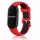 Xiaomi Smart Band 8/9/10-Lélegző szilikon óraszíj/piros-fekete