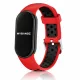 Xiaomi Smart Band 8/9/10-Lélegző szilikon óraszíj/piros-fekete